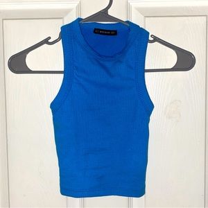 BLUE CROP TOP